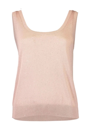 Eleventy scoop-neck tank top - Neutrals