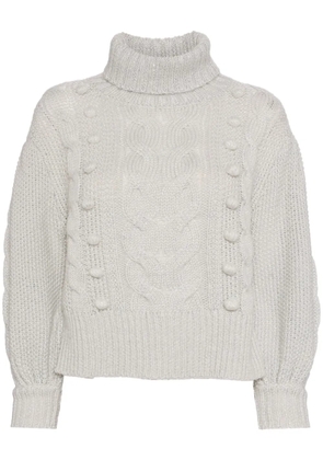 Onefifteen cable-knitted jumper - Grey