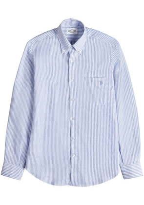 Tod's striped linen shirt - Blue
