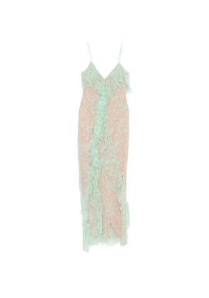 Blumarine floral-lace maxi dress - Green