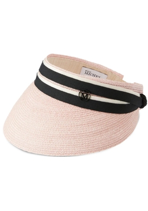 Maison Michel Pat strap-detail vizor - Pink