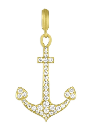 Leigh Maxwell 18K yellow gold diamond anchor pendant