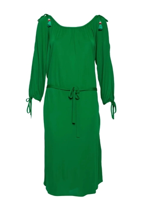 Roberto Cavalli Vintage pre-owned tassel-embellished belted dress - Green