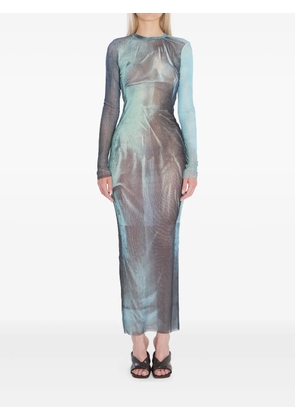 Jean Paul Gaultier water-print maxi dress - Blue