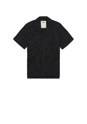 OAS Night Lagoon Cuba Terry Shirt in Navy. Size L. Also in M, S.