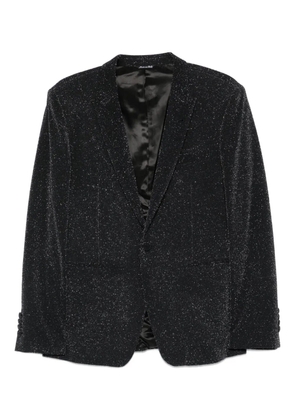 Reveres 1949 lurex-detail single-breasted blazer - Black