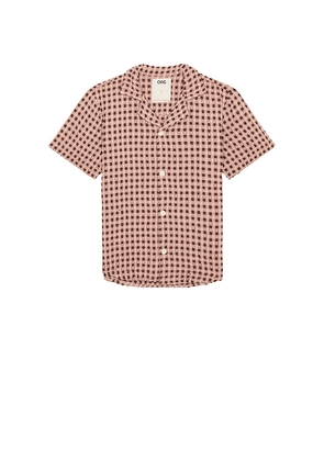 OAS Ferratelle Cuba Waffle Shirt in Pink. Size L. Also in M, XL/1X.