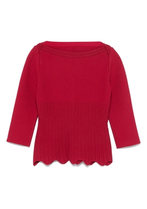 Alaïa Pre-Owned 2000s peplum top - Red