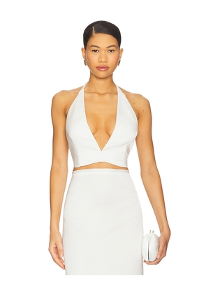Milkwhite x REVOLVE Top With V Neckline in White. Size L. Also in M, S, XS.