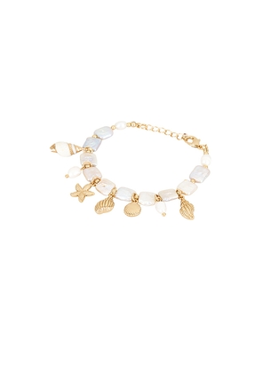 Lovers and Friends Dorothy Bracelet in Metallic Gold.