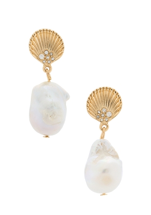 Lovers and Friends Mae Earring in Metallic Gold.