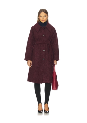 Maude Club Skylar Coat in Burgundy. Size L. Also in M, S, XS.