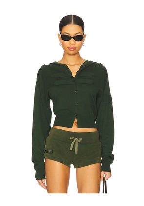 NIIHAI Button Up Cardigan in Green. Size L. Also in M, S, XL, XS.