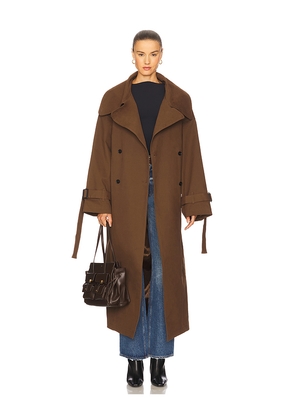 LAMARQUE x REVOLVE Josephine Coat in Brown. Size L. Also in M, S, XS.