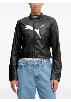 PUMA zip-fastening logo-print jacket - Black