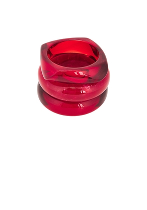 Luv AJ The Formentera Bangle Set in Red.