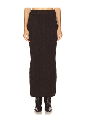 Line & Dot Ophelie Skirt in Chocolate. Size L. Also in S, XS, M.