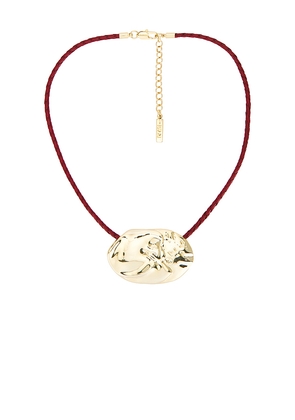 Luv AJ The Granada Disc Necklace in Metallic Gold.