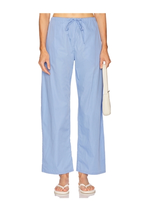 LESET Yoshi Drawstring Pant in Baby Blue. Size L. Also in M, S, XS.