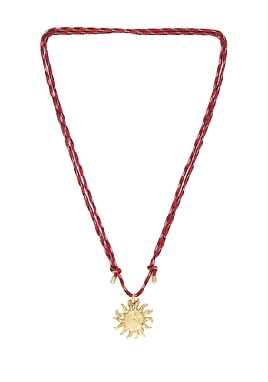 Luv AJ The Ibiza Sun Necklace in Metallic Gold.