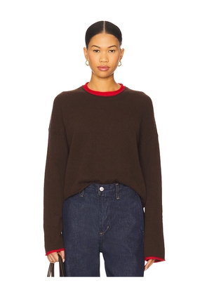 La Ligne Light Weight Roll Neck in Chocolate. Size M. Also in S, XS.