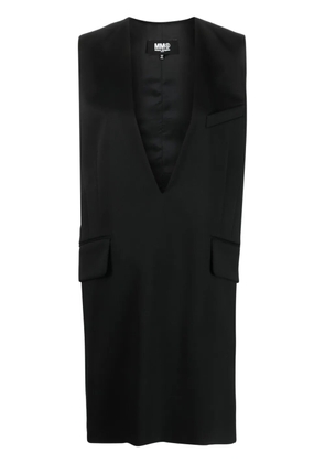 MM6 Maison Margiela V-neck sleeveless dress - Black
