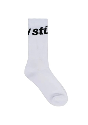 Stüssy jacquard-logo socks - White