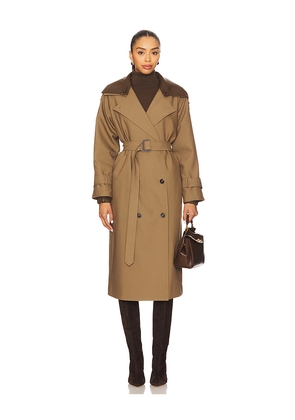 Line & Dot Linden Trench Coat in Tan. Size L. Also in S, XS, M.