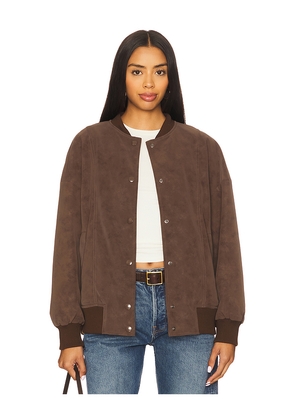 Line & Dot Alfie Jacket in Brown. Size L. Also in S, XS, M, XL.