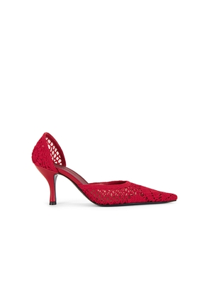 Magda Butrym Crochet Pump in Red. Size 36. Also in 37, 38, 39, 40, 41.