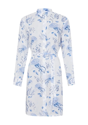 Vilebrequin Medusa and Shells midi shirt - White