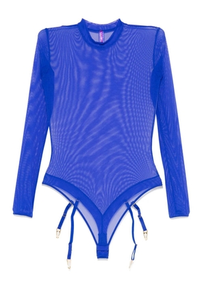 Maison Close Corps à Corps garter-detail bodysuit - Blue