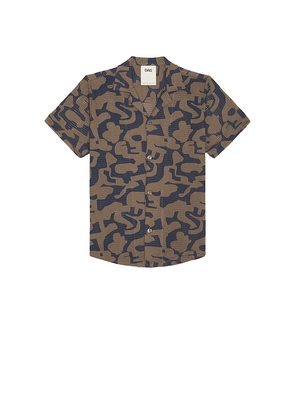OAS Morel Puzzlotec Cuba Net Shirt in Grey,Navy. Size L. Also in M, S, XL/1X.