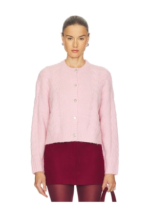 Line & Dot Melba Cardigan in Pink. Size L. Also in M, S, XS.