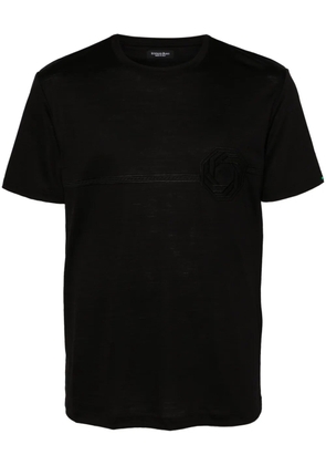 Stefano Ricci logo-embroidered T-shirt - Black