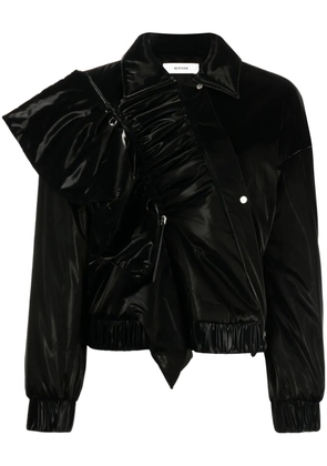 Besfxxk frill-detail button-up bomber jacket - Black
