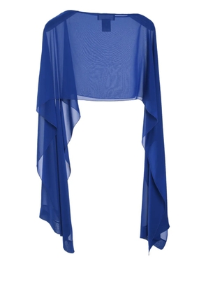 Talbot Runhof georgette cape - Blue