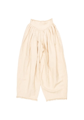 YANGKEHAN frayed trousers - Neutrals