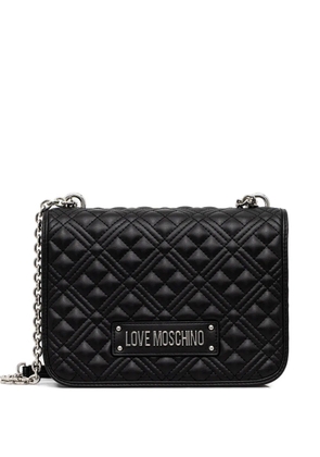 Love Moschino quilted-design chain-strap shoulder bag - Black