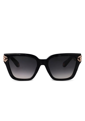 Roberto Cavalli logo-plaque sunglasses - Black