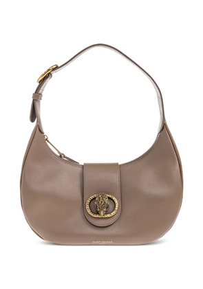 Kurt Geiger London Chelsea crystal-embellished crescent shoulder bag - Brown