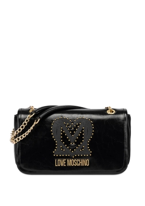 Love Moschino chain-strap studded-logo bag - Black