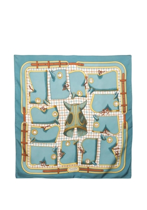 Hermès Pre-Owned 1974 Camails scarf - Blue