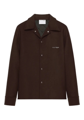 Courrèges snap-button shirt jacket - Brown