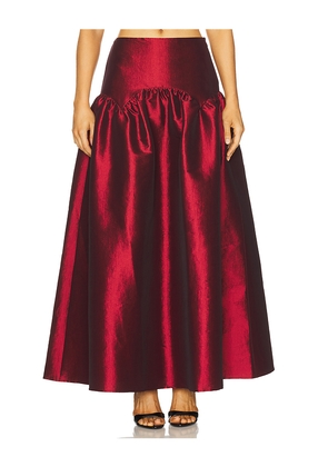 MORE TO COME Carson Skirt in Burgundy. Size L. Also in M, XS.