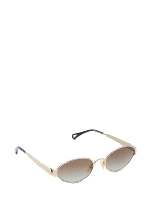 Chloé Holly gradient oval-frame sunglasses - Gold