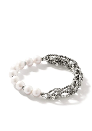 John Hardy Asli Link 10.5mm freshwater pearl bracelet - Silver
