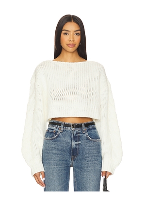MORE TO COME Landrie Sweater in White. Size L. Also in M, S, XS.