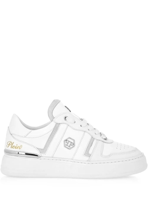 Philipp Plein striped low-top sneakers - White