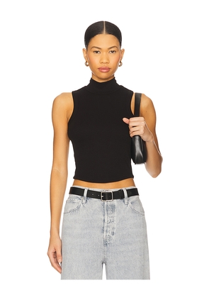 LNA Detra Mockneck Tank Top in Black. Size L. Also in M, S.